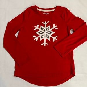 Sequin snowflake Cat & Jack top